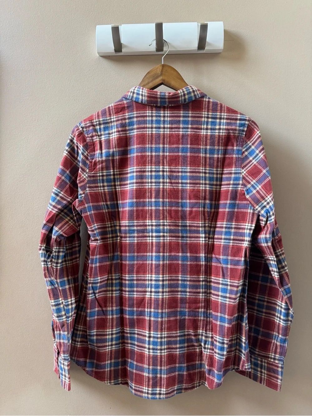 Patagonia Red and Blue Plaid Button-Up Shirt - Picture 2 of 2